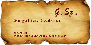 Gergelics Szabina névjegykártya