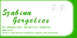 szabina gergelics business card